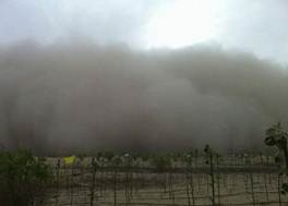 南疆地区遭遇2013年首场强沙尘暴天气